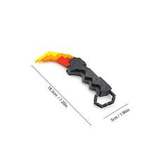 Bloques de construcción MOC creativos, juego de cuchillos cortos, bayoneta militar, cuchillo de mariposa, montaje, bloque de construcción, espada, juguete para regalo para niño - A - Ver 5