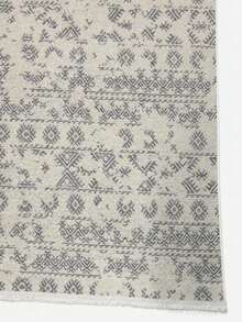Alfombra de chenilla lavable de estilo escandinavo Modena con flecos, con respaldo antideslizante para el pasillo y la sala de estar - Blanco Crema - Ver 3