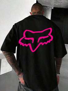Camisetas de Verano 2026, Camiseta de Motociclismo Todoterreno, Camiseta  Rosa Tinta con Patrón de Doble Cara, Camiseta de Manga Corta de Algodón Puro para Hombre, Camisa para Hombre, Adecuada para Usar Todo el Año, Apta para Hombres y Mujeres, Ideal para Uso Diario y como Regalo para Amigos y Familiares, para Actividades al Aire Libre, Regalos Navideños, Ropa de Navidad para Hombre, El Mejor Regalo para Novios, Camisetas Holgadas y Cómodas. - Negro - Ver 3