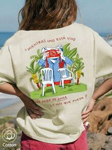 Áo thun nữ dáng rộng 100% cotton in hình chú ếch vui nhộn Bunny 'DtMF' của Puerto Rico, quần áo mùa hè, áo hè cỡ lớn, dòng K-Pop Warrior, áo cotton nguyên chất, quần áo nữ, trang phục mùa hè nữ, đồ dệt kim, trang phục dự tiệc, quần áo nữ cỡ lớn, áo thun cổ tròn dáng rộng cỡ lớn cho nữ, trang phục bạn thân, trang phục đi nghỉ mát, trang phục thể thao thường ngày, áo kiểu thanh lịch, trang phục thể thao nữ, áo nữ cao cấp, quần áo nữ quảng cáo, unisex, trang phục tuổi teen, áo thun cơ bản, quần áo mùa hè nữ, mềm mại và thoải mái, mùa hè, mùa đông, mùa xuân, lễ hội, Eid Al-Fitr, Ngày Quốc vương, Ngày của Mẹ, tiệc tùng, bãi biển, đám cưới, lễ tốt nghiệp, phòng tập thể dục, thanh lịch, thường ngày, kỳ nghỉ, thể thao, sang trọng, trang trọng, Y2k, đồng quê, công sở, đính sequin, xếp nếp, chấm bi, tua rua, hoa văn, họa tiết đồ họa, họa tiết da báo - Màu vàng - Xem 3