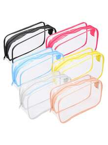 Bridal Makeup Bag, Transparent Travel Makeup Bag, Large Transparent Zipper Makeup Bag, Easy To Carry, Suitable For Home And Travel Storage, Daily Use - Multicolor - View 6
