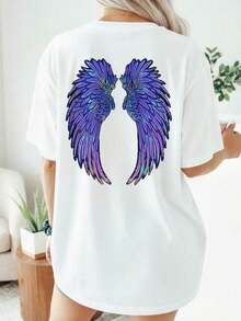Camiseta estampada para mujer con diseños divertidos, una blusa de manga corta con cuello redondo para mujer, perfecta para usar en primavera y verano. Ideal para senderismo y actividades al aire libre, una camiseta esencial para acampar. - Camiseta unisex de algodón suelto de manga corta y cuello redondo de estilo vintage urbano. - Blanco - Ver 1
