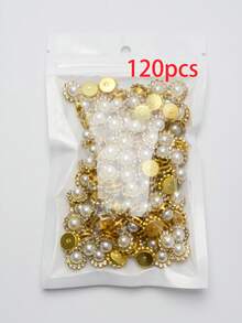 50/80/120/500顆 12mm 水晶珠，時尚水鑽與仿珍珠裝飾珠飾手工珠，適合手工藝製作 - 12mm米色 - 查看 13