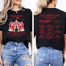 Take That Circus Live Summer 2026 Tour T-Shirt, Concert Tee - Black - View 1