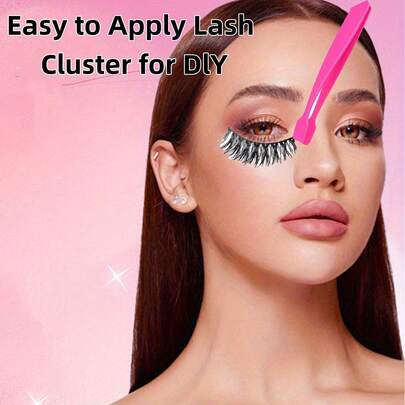 2pcs Eyelash Tweezers, Multi-Color Options, Suitable For Cluster And Individual False Eyelash Extension, Stainless Steel Eyelash Extension Tweezers, Easy Application And Removal Tool, Fit For Cluster Lashes, Fake Eyelash Applicator