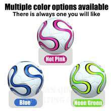 1pc High-End No. 5 Football With Seamless Thermal Bonding Technology, 4mm PU Leather, Soft Touch, Comfortable Feel, 1.5m High Elasticity, Anti-Burst, Impact-Resistant, Suitable For Various Playing Surfaces, Professional Adult Match And Training Football - Pink - View 10