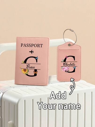 Bao đựng hộ chiếu tùy chỉnh, thẻ hành lý tùy chỉnh, tên và văn bản tùy chỉnh cá nhân hóa, bao da chống trộm RFID, hộp đựng tài liệu du lịch, phụ kiện du lịch thiết yếu. Ví đựng hộ chiếu và ví du lịch dễ thương dành cho nữ, bộ quà tặng du lịch lý tưởng.