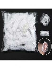 Tai nghe chống nắng dùng một lần, trong suốt, co giãn, bảo vệ tóc khi tắm, chống thấm nước, làm từ nhựa. - Nhiều màu - Xem 2