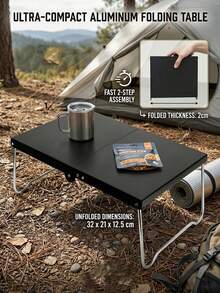 A Lightweight, Foldable Camping Table-Essential Gear For Hikers, Anglers, And Campers Alike. Sturdy , It Makes An Excellent Gift Choice For The Travel Season, Back-To-School Season, Or Graduation Ceremonies. - Multicolor - View 2