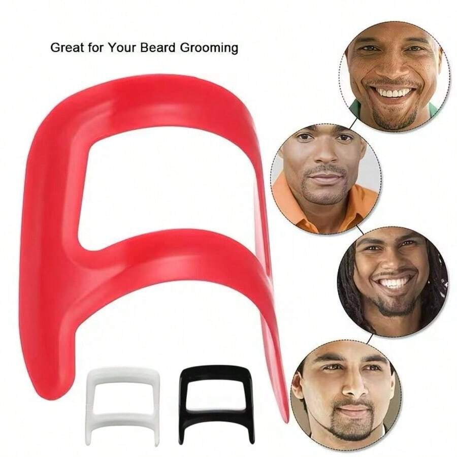 1pc Goatee Shaping Template, Goatee Trimming Stencil Tool For Edging And Shaping Men's Facial Hair - Multicolor - View 1