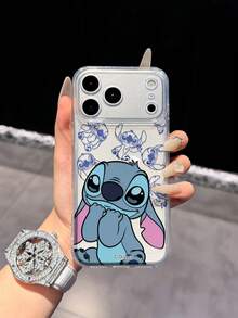 Miniso Disney Stitch Full Coverage Phone Case Compatible With IPhone 17 Pro Max, 17, 16 Pro Max, 15 Pro Max, 16 Pro Max, 14, 13, 12, 11, 14 Pro, 15 Plus, 12 Pro, 16 Plus, XS, 14 Pro Max, 13 Pro And Other Models, Cartoon Graffiti Print - Multicolor - View 4