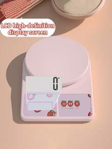 Balança de cozinha digital precisa, ideal para cozinhar e assar - Design elegante e colorido, visor de fácil leitura, alimentada por pilhas AAA, perfeita para preparar receitas e monitorar a saúde. - Rosa - Ver 6