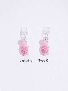 1pc Small Turtle Phone Dust Plugs, Charging Port Decorative Charms, Waterproof Dustproof Aesthetic Pendants, Suitable For IPhone Charging Port, Type-C Charging Port - Multicolor - View 3