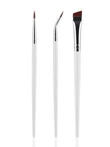 RANCAI Bộ 3 cọ kẻ mắt, cọ kẻ mắt góc cạnh tinh tế, cọ kẻ mắt gel siêu mảnh, cọ trang điểm uốn cong siêu nhỏ dành cho người mới bắt đầu và chuyên gia trang điểm chuyên nghiệp. - trắng - Xem 7