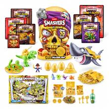 ZURU 一套 Smashers 恐龙岛黄金寻宝恐龙玩具,巨型头骨游戏套装,包含 70 多个惊喜、咆哮和发光效果、沙子、史莱姆、藏宝图、鲨鱼和恐龙战斗,是送给孩子的礼物 - 彩色 - 查看 3