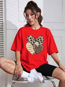 GiftLetras Casual Polyester T-Shirt Office Home Sport Soft - Rojo - View 5