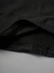 Camiseta de Manga Corta con Estampado de Retrato para Mujer Talla Grande, Camisetas Gráficas para Mujer, Tops de Algodón - Negro - Ver 6