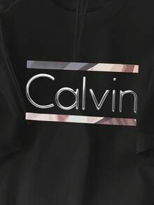 Camiseta de manga corta para mujer, estilo nuevo de primavera y verano, con estampados de personajes y letras en inglés, camiseta casual personalizada. - Negro - Ver 4