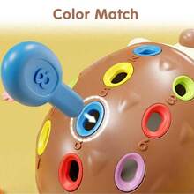 Stacking & Building Hedgehog Playset - Interactive Learning Toy For Toddlers With Number Matching,Color Recognition & Fine Motor Skills Development - Children's Day/Birthday - 彩色 - 查看 10