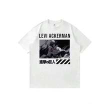 Camiseta de cuello redondoAttacks-On-Titan-Leviss-Ackerman Unisex Anime Cartoon Graphic Print Short Sleeve Tee Summer Casual T-Shirt,Camiseta con estampado kawaii,Top de estilo urbano hip-hop,blusas para mujer,La elección perfecta para tus atuendos de San Valentín,afiliado ,camiseta masculina con gráfico divertido,Prenda masculina de moda - Blanco - Ver 1