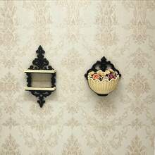 Mini European Style Wall Mounted Shelving Unit/Flower Basket Shelving Unit - Suitable For Doll Houses And Micro Landscape Room DIY Decor Accessories/Ornaments/Hanging Rack - Multicolor - View 11
