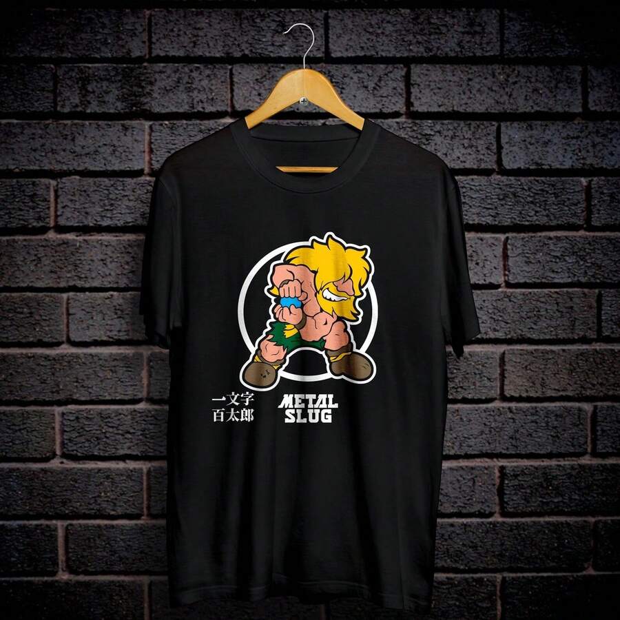 Camiseta Metal Slug 2 de 220 g de algodón suave para hombre y mujer, confeccionada con un tejido premium, duradero y agradable al tacto, ideal para todo tipo de cuerpo y para uso diario. Camisetas casuales transpirables y ligeras, conjuntos elegantes para otoño, perfectas para el día a día, actividades al aire libre, viajes, vacaciones y fiestas temáticas durante todo el año. - Negro - Ver 1