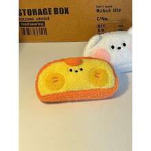 1 pieza Estuche de lápices de gran capacidad de peluche, soporte para bolígrafos de almacenamiento de papelería de dibujos animados - Dibujos animados - Ver 6
