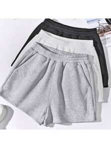 Kit Of 2 Women's Ribbed High-Waisted Sweatshirts In Black And Gray. - 1個灰色單元 - 查看 1