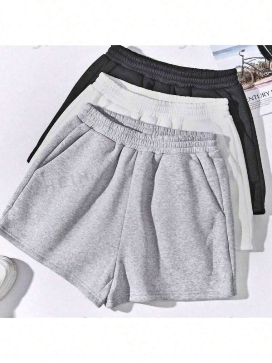 Kit Of 2 Women's Ribbed High-Waisted Sweatshirts In Black And Gray. - 1個灰色單元 - 查看 1