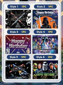 Hasbro 这款色彩鲜艳的主题生日背景横幅，以标志性人物、星舰和喜庆的“生日快乐”字样为特色。采用轻便耐用的面料制成，并采用防褪色、高清印刷技术，这款抗皱背景横幅易于悬挂和重复使用。 - Silver-2pcs - 查看 2
