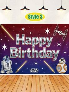 Hasbro 这款色彩鲜艳的主题生日背景横幅，以标志性人物、星舰和喜庆的“生日快乐”字样为特色。采用轻便耐用的面料制成，并采用防褪色、高清印刷技术，这款抗皱背景横幅易于悬挂和重复使用。 - Silver-2pcs - 查看 15
