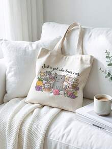 Grand sac fourre-tout en canevas pour enfants, sac de courses, sac à main, sac à bandoulière léger et doux, design imprimé motif sirène unique, sac à dos étudiant grande capacité, sac à bandoulière pour les trajets, sac de courses multifonctionnel, peut contenir des livres, léger et pliable, style classique décontracté, style mignon, un excellent choix pour les cadeaux d'anniversaire, convient à toutes les occasions. - Multicolore - Voir 8