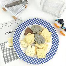 2pcs Cute Animal Cookie Cutter Set, 3D Embossed Dog Bear Rabbit Cat Baking Molds, Suitable For Children's Party Birthday Baby Shower - View 2