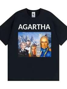 playeras de mujer 2026 HollowEarth Agartha Meme Graphic T Shirts Men Women Hip Hop Vintage Style T Shirt Summer Oversized Short Sleeve Comfort T-shirts - Negro - Ver 1