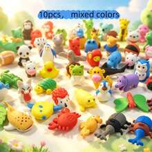 Various Mini Animal Statues, Cute Small Animal Statues, Small Statues For Home Decoration, Miniature Models, Micro Scene Shooting, Model House Accessories - Random - View 12