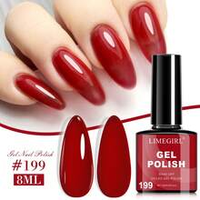 Limegirl 6-Color Ruby Red Gel Nail Polish Set, New Year Glow Removable UV/LED Gel Nail Polish Set, Home-Friendly, Suitable As A Gift For Women - Multicolor - View 12