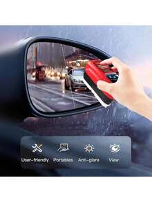 Multifunctional Car Oil Film Cleaning Brush Portable Windshield Rearview Mirror Glass Degreaser Remove Water Marks Dirt Fog Stain Auto Detailing Accessory - A - View 8