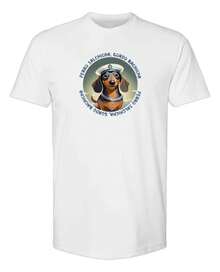 Playera Perro Salchicha Gordo Bachicha - Blanco - Ver 1