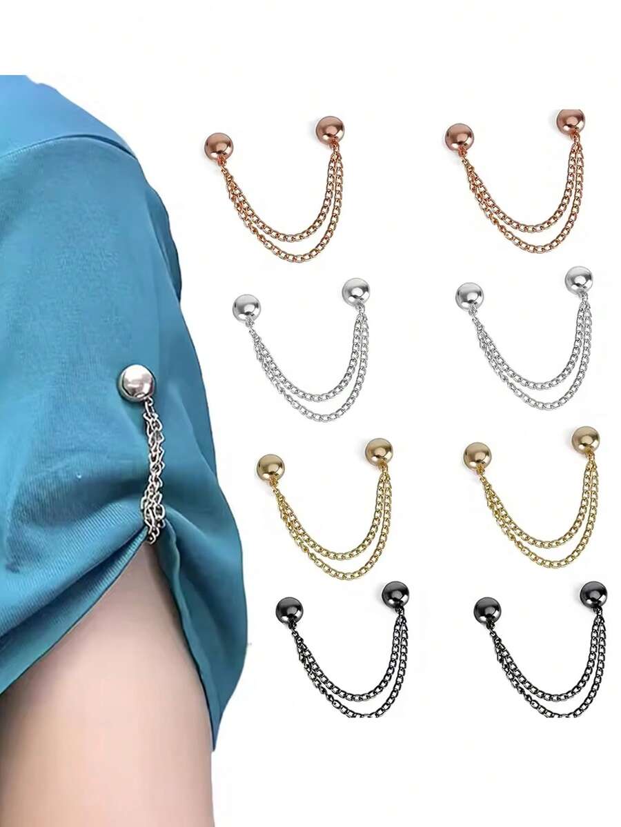 6 chiếc kẹp quần áo từ tính đa chức năng, kẹp nút từ tính, kẹp ghim không cần kim cho áo khoác cardigan nữ. - nhiều màu - Xem 1
