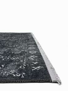 Alfombra de chenilla lavable de estilo escandinavo Modena con flecos, con respaldo antideslizante para el pasillo y la sala de estar - azul real - Ver 5