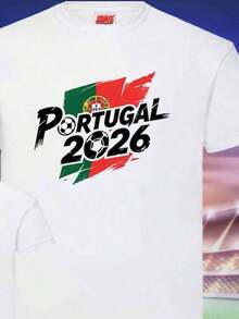Camiseta con la Bandera de Portugal para la Copa Mundial 2026, Edad 1-99 - Negro - Ver 6