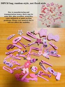 30PCS/50PCS Phụ kiện tóc Sanrio HelloKitty màu hồng, kẹp tóc Kitty viền, kẹp tóc, quà tặng Valentine cho bạn gái, bộ kẹp tóc HelloKitty bông hồng dễ thương, phụ kiện tóc hoạt hình, kẹp tóc bên,, quà tặng phụ kiện tóc tiệc cưới - kẹp tóc - Xem 15