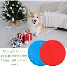 Dog Flying Disc Toy Soft Durable For Small Large Dogs, Bite-Resistant Outdoor Interactive Training Toy, Lightweight Flexible Pet Fetch Toy For Park Beach Backyard Play, Bright Color Random 1PC - Random Color 1pc - View 6