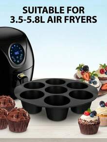 12 khuôn nướng hình quả bí ngô bằng silicon tái sử dụng, cốc nướng bánh muffin chống dính, có thể rửa sạch và chịu nhiệt dùng được trong lò nướng, lò vi sóng, máy rửa chén / 7 cốc luộc trứng bằng silicon, khay nướng chống dính dùng cho nồi chiên không dầu. - màu sắc ngẫu nhiên - Xem 5