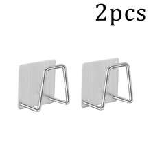 1 pieza/2 piezas/4 piezas Juego de soportes para tabla de cortar de acero inoxidable, adecuado para gabinetes, se puede colocar debajo del mostrador o usar como soporte para esponja del fregadero - Plateado - Ver 13