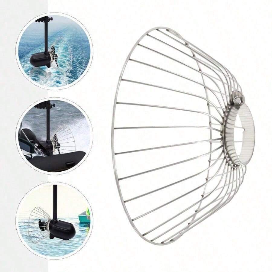Marine Outboard Engine Propeller Net Cover Guard Propulsion Motor Cage Safety UK - silver color - View 1