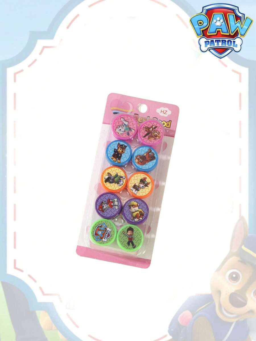 Paw Patrol 10个/套 汪汪队立大功卡通印章，可爱彩色图案奖励印章 - 均碼 - 查看 1