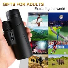 12X High Power HD Monocular Telescope, 40mm Objective Lens, 20mm Eyepiece, Portable Outdoor Birdwatching, Concerts, Sports Events, Great Gift For Boyfriend, Includes Phone Holder, Tripod, Cleaning Cloth - Monotube - View 5