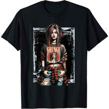 Unisex kortärmad t-shirt, punk-grunge-graffiti 90-tals retro vintage enfärgad t-shirt, , mjuk bomull, vardagskläder, t-shirt bomull, sommar, y2k-stil, , fars dag, 2000-talsstil, sommartoppar, lättviktigt, andningsbart tyg, utomhusnöjen, resor & utflykter, festivalstil, mjuk & lättviktig, sommarsemester, vardagskläder - Svart - Visa 6