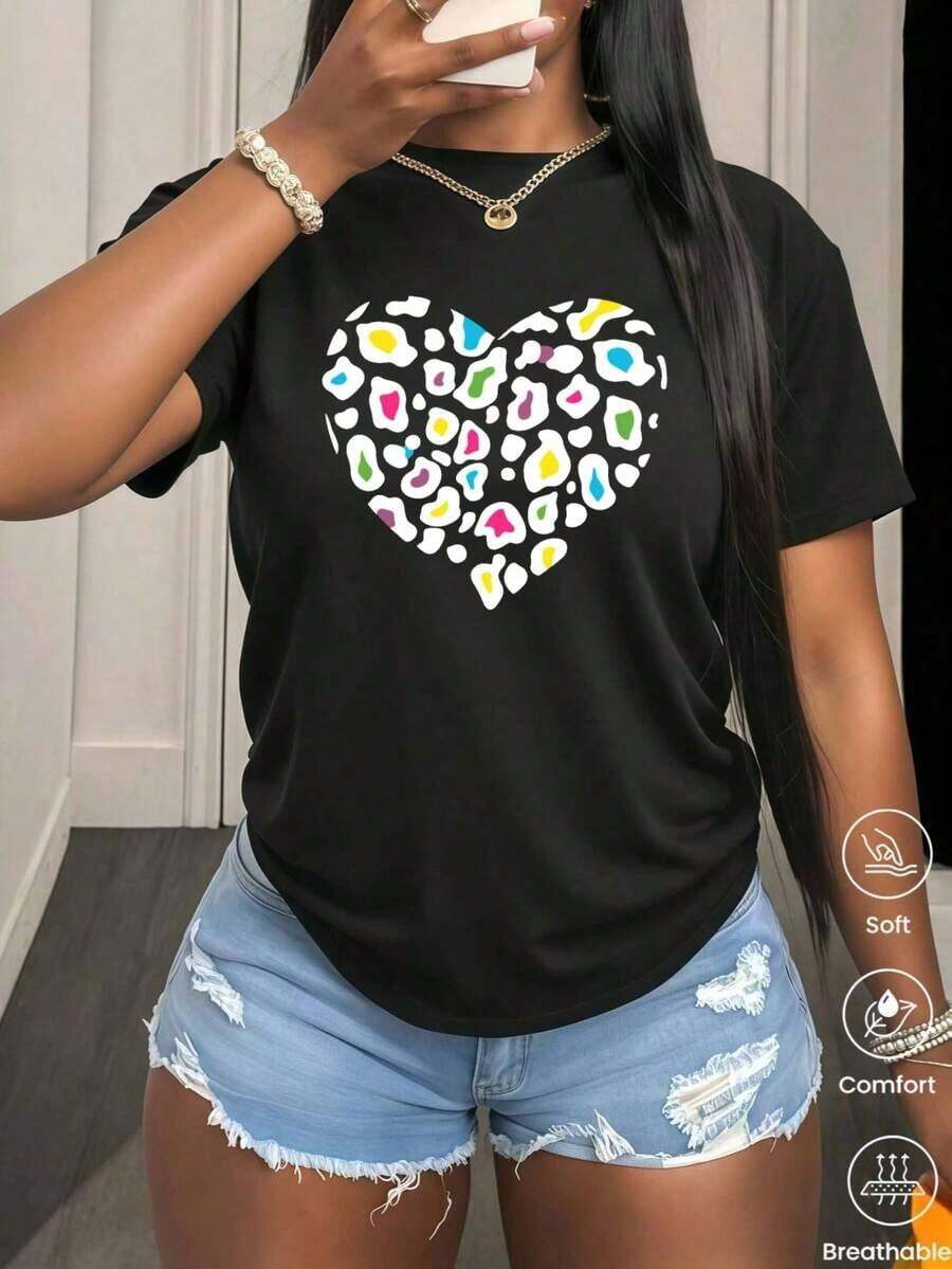 Round Neck, Short Sleeve T-Shirt From Fashionable Clothing, Made In Mexico, For The Spring-Summer 2026 Season. With A Cartoon Print, It Is A Couple's Model, Suitable To Wear Both Inside And Outside, Ideal For Office And Casual Style, Designed For Men And Women, In Individual Unit. - 黑色 - 查看 1